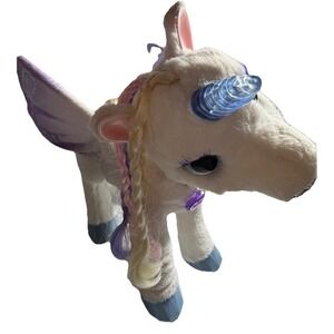FurReal Friends StarLily My Magical Unicorn Interactive Plush White Purple Horn